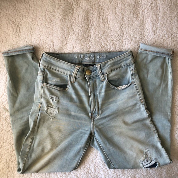 American Eagle LightWash Denim HiRise Jegging Jean - Picture 1 of 8